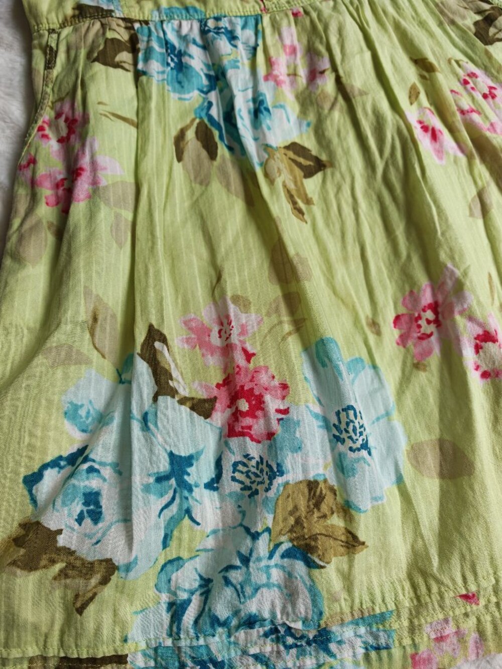 Abercrombie & Fitch Floral Babydoll Sundress Size L 100% Cotton Y2K Cottagecore - Picture 5 of 9